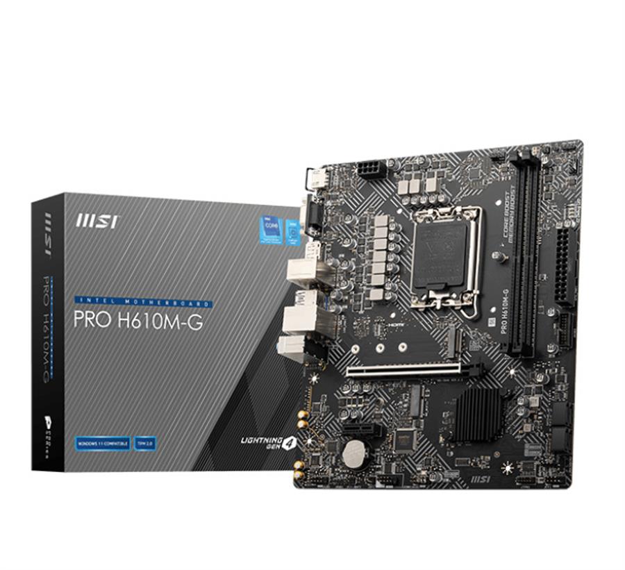 Motherboard MSI PRO H610M-G DDR5 1700 (12va/13va/14va Gen)