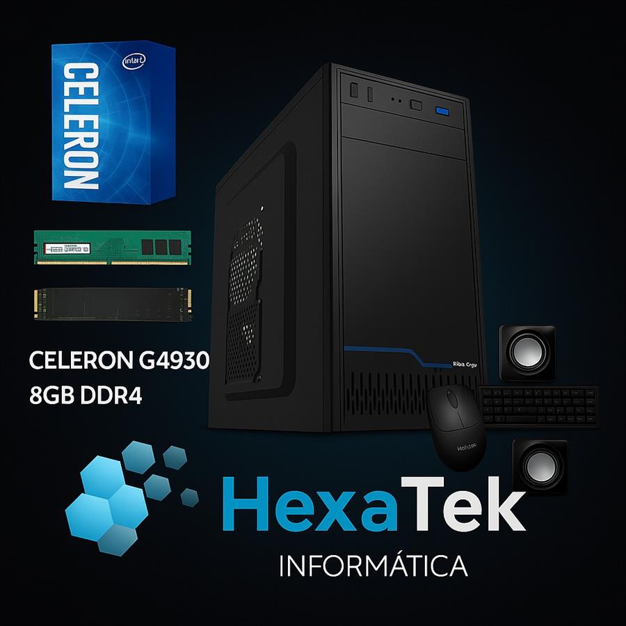 PC de Oficina Intel Celeron 4930 8GB SSD NVME 256GB CON WI FI