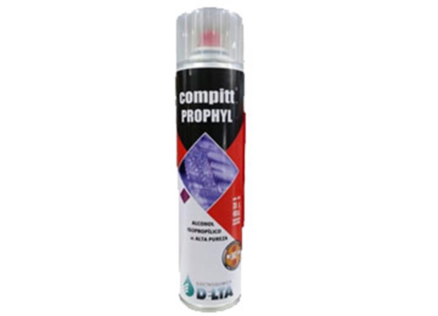 ALCOHOL ISOPROPILICO DELTA COMPITT PROPHYL PHCH 330CC 235G ALTA PUREZA EN AEROSOL